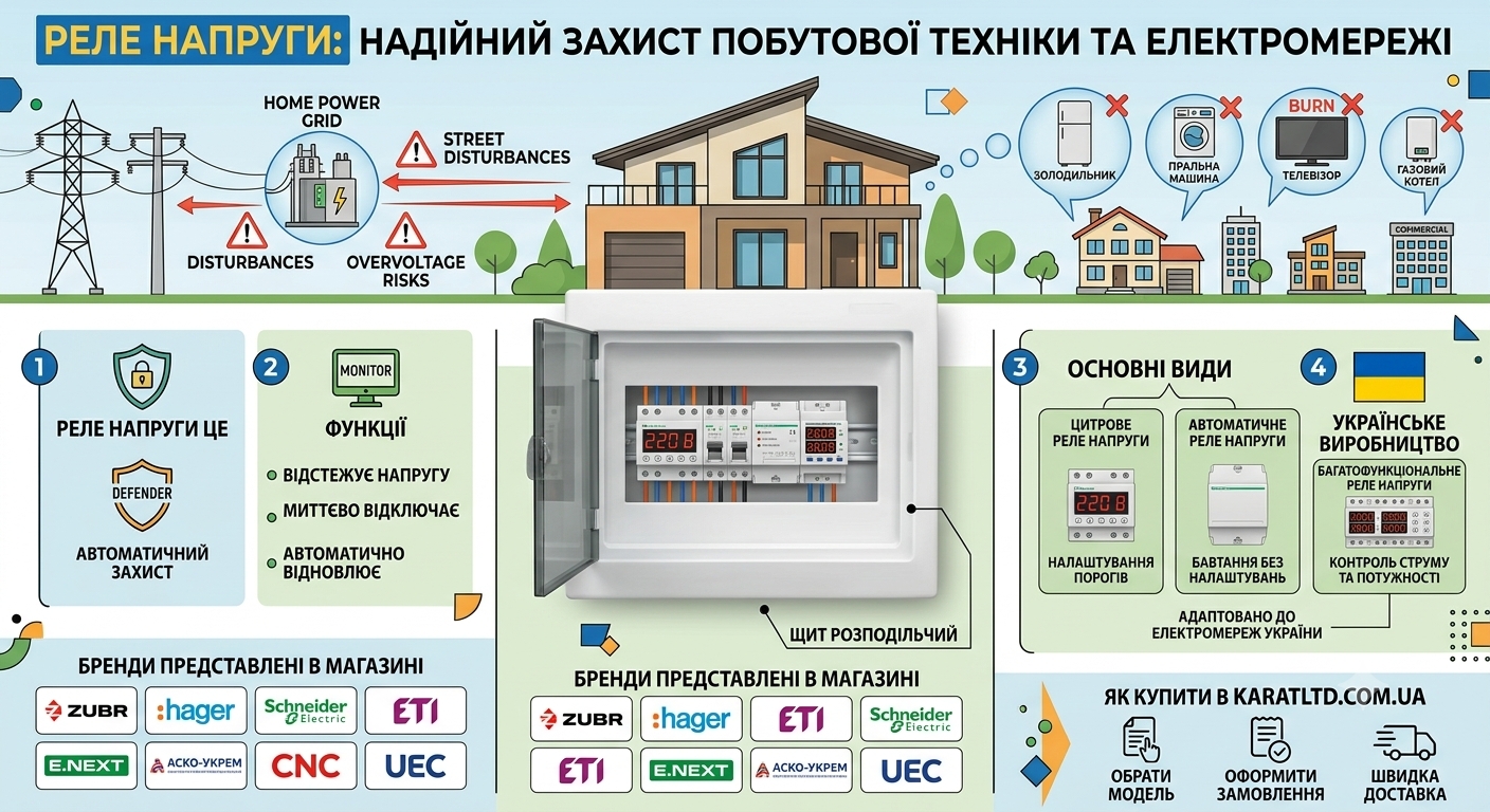 Реле напруги купити в Україні